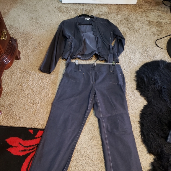 Black jean pants set - Picture 2 of 3